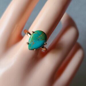 Turqoise ring size 9 Sterling Silver jewelry-Business casual jewelry-wedding